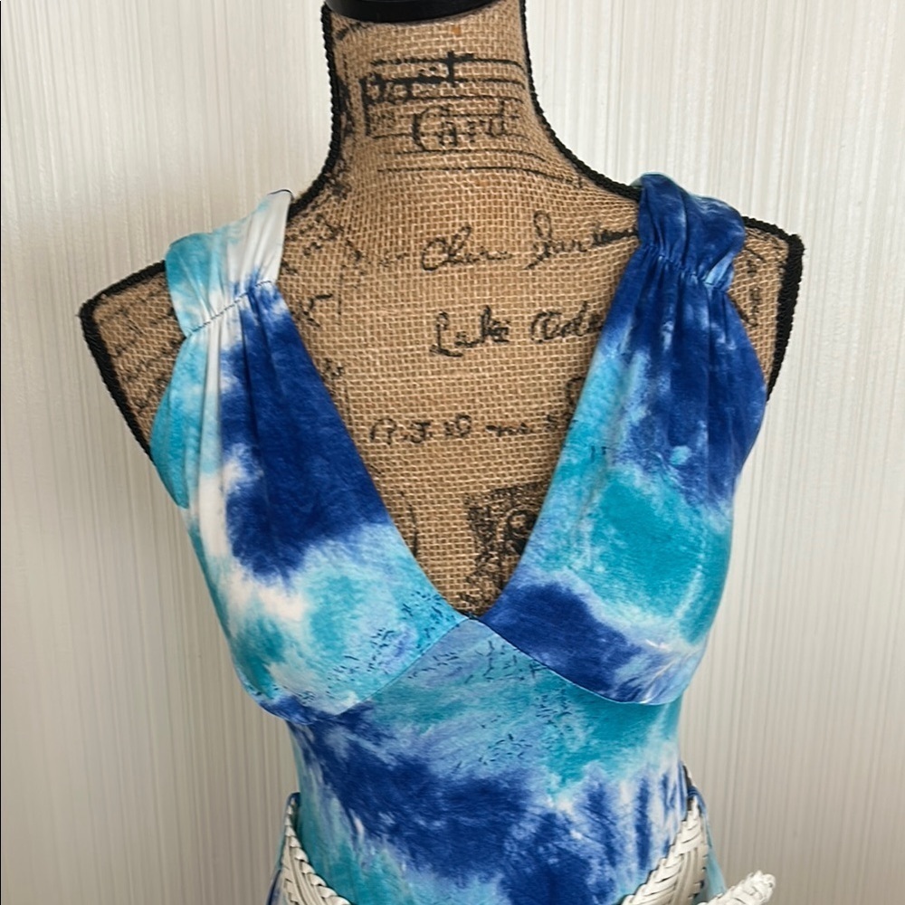 Blue Tie-Dye Jumpsuit - Picture 2 of 13
